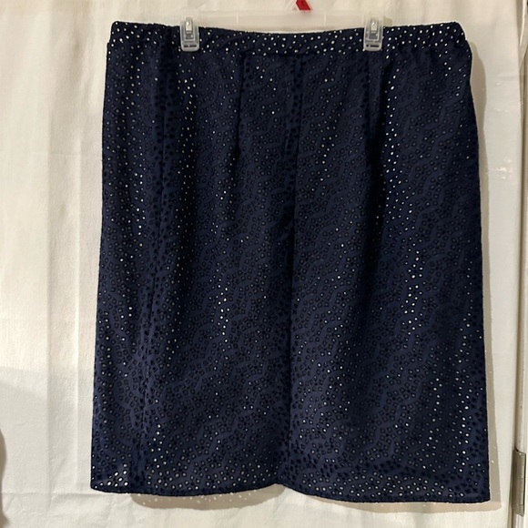 Vintage Sevier Skirts Blue Embroidered Skirt –Estimated Size 20W (1X–2X) - Picture 10 of 16
